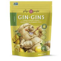 GIN GINS CHEWY GINGER CANDY BAG LEMON