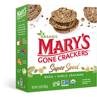 CERTIFIED ORGANIC SUPER SEED BASIL GARLIC CRACKERS