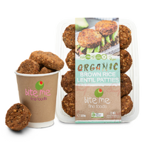 CERTIFIED ORGANIC BROWN RICE LENTIL PATTIES