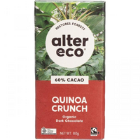CERTIFIED ORGANIC DARK QUINOA CRUNCH CHOCOLATE