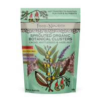 SPROUTED CLUSTERS CACAO, WATTLESEED & HAZELNUT