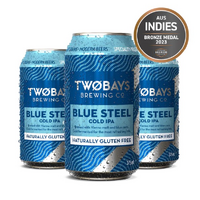 TWO BAYS BREWING BLUE STEEL COLD IPA GLUTEN FREE 4PACK 375ML
