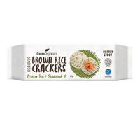 CERTIFIED ORGANIC BROWN RICE CRACKERS SEAWEED