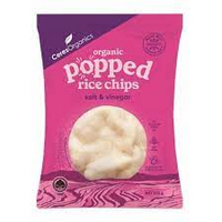CERTIFIED ORGANIC POPPED RICE CHIPS SALT & VINEGAR